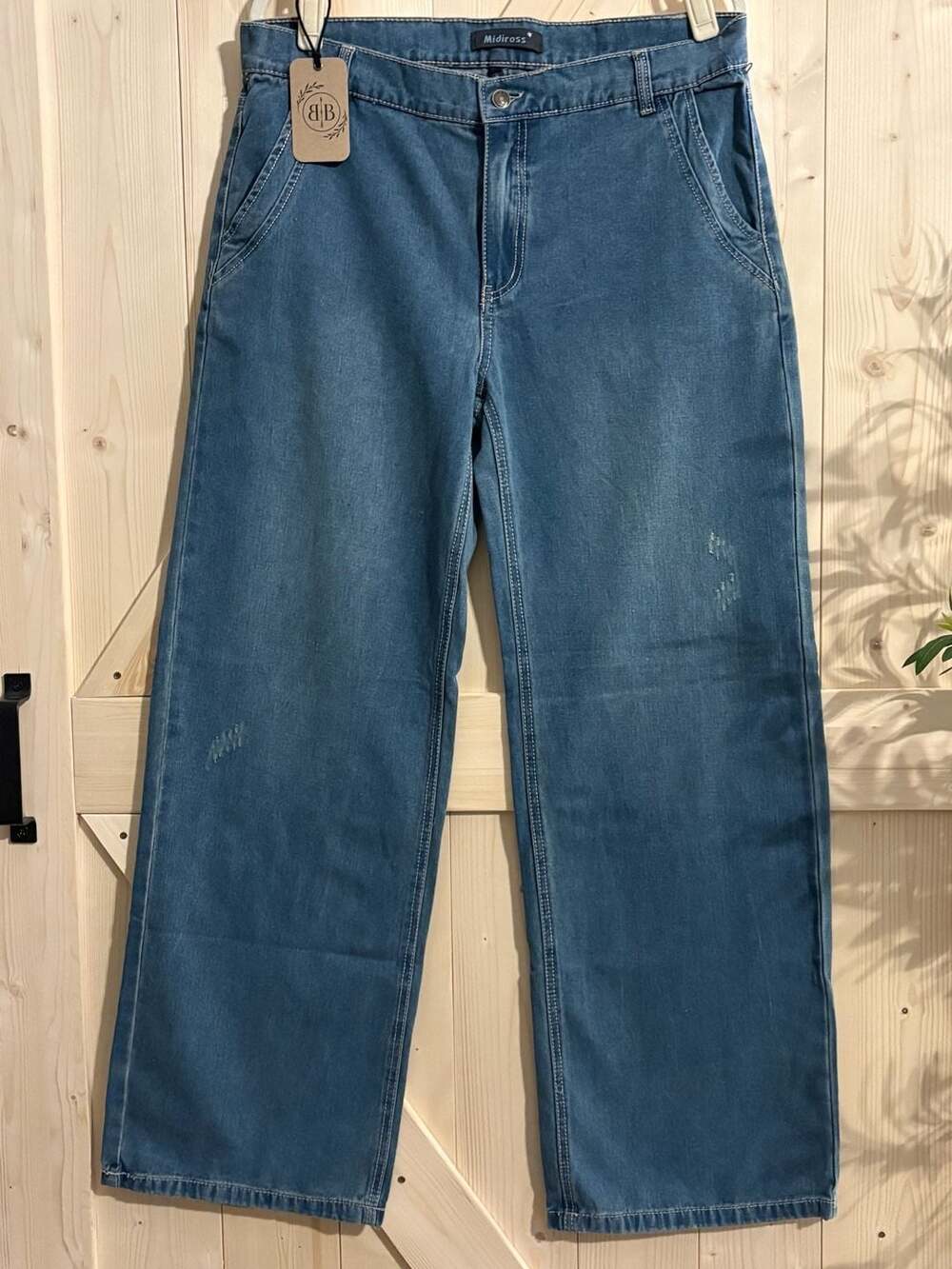 Midiross Women's High Rise Wide Leg Casual Denim Jeans 36”